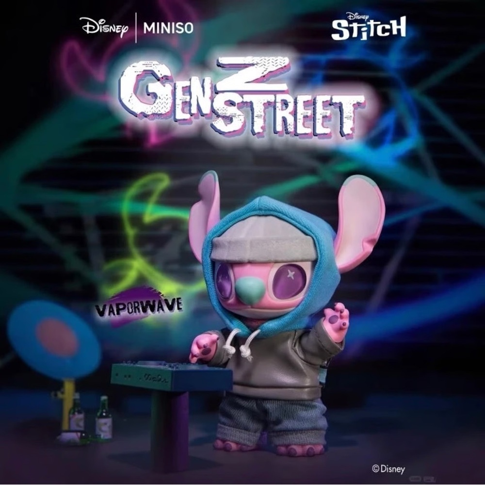 New Miniso | Disney Stitch Gen Z Keychain Confirmed Vaporwave Open Box